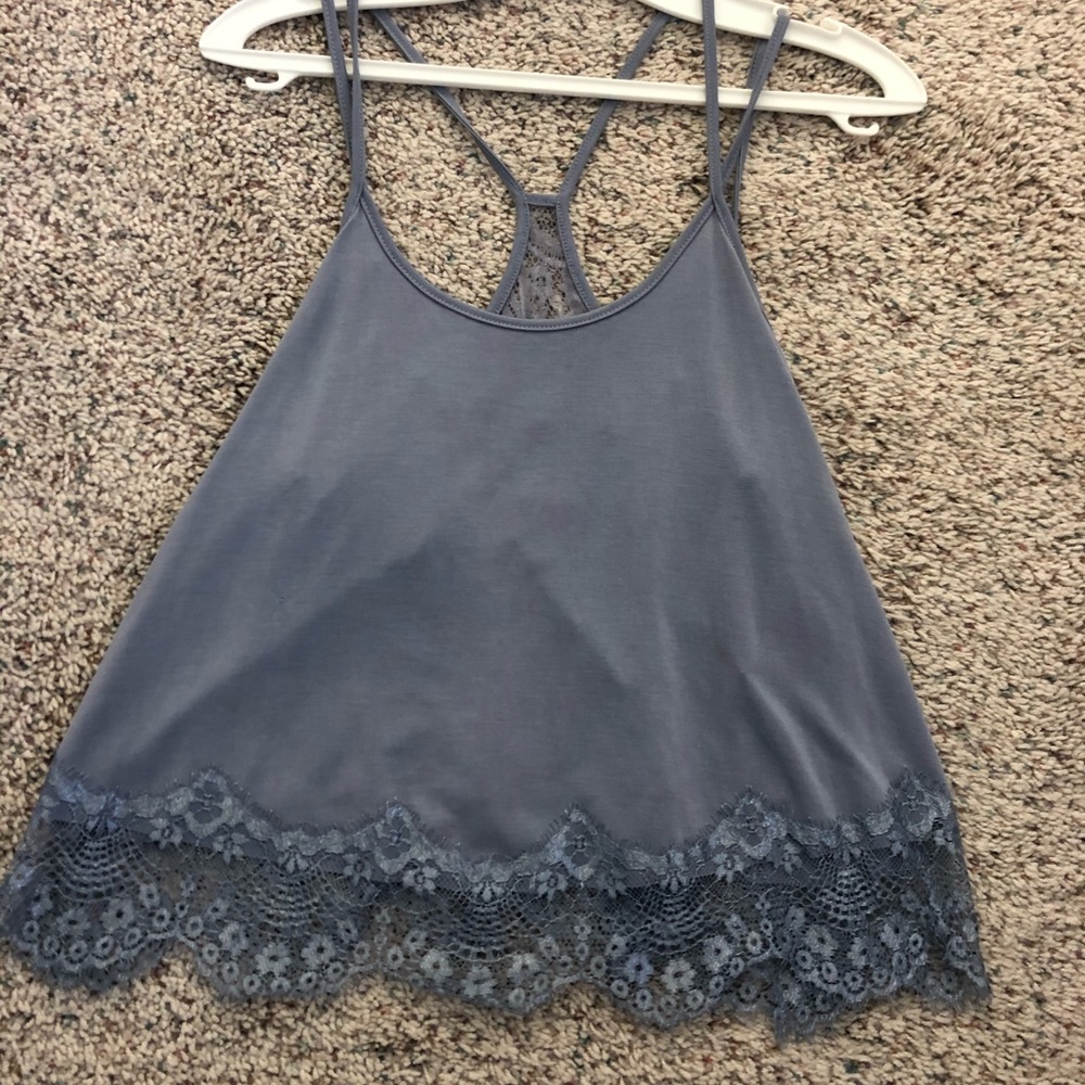 Tank with lace detailing